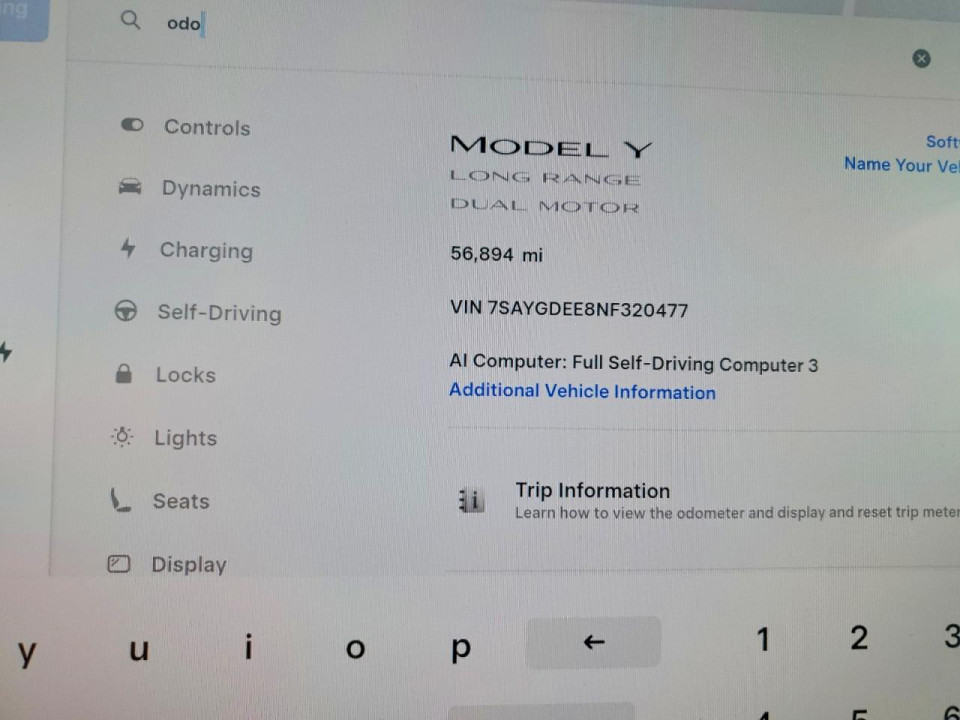 Tesla MODEL Y 2022 — Copart