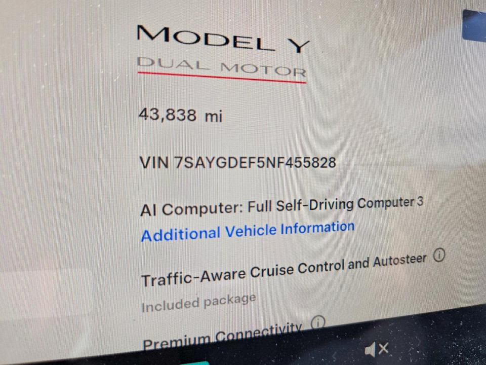 Tesla MODEL Y 2022 — Copart