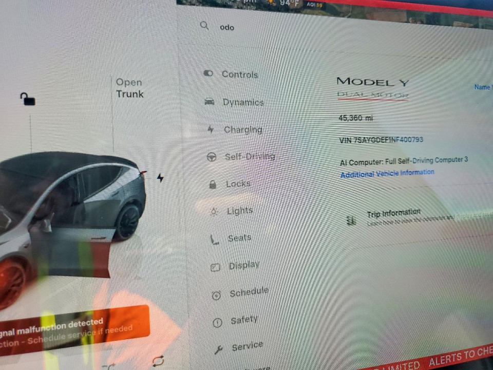 Tesla MODEL Y 2022 — Copart