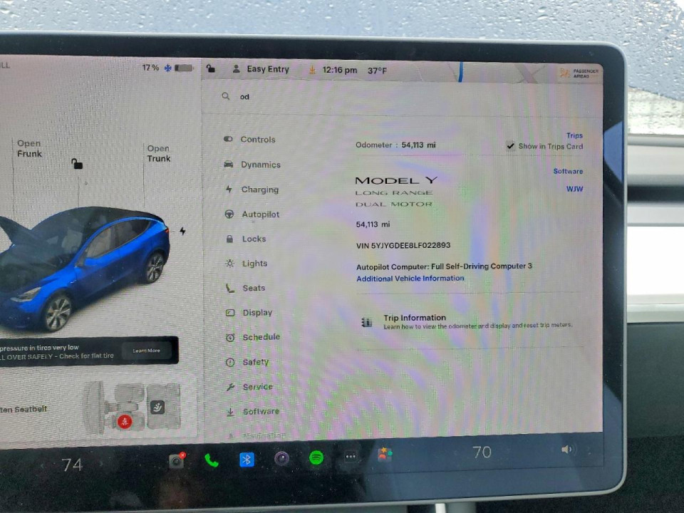 Tesla MODEL Y 2020 — Copart
