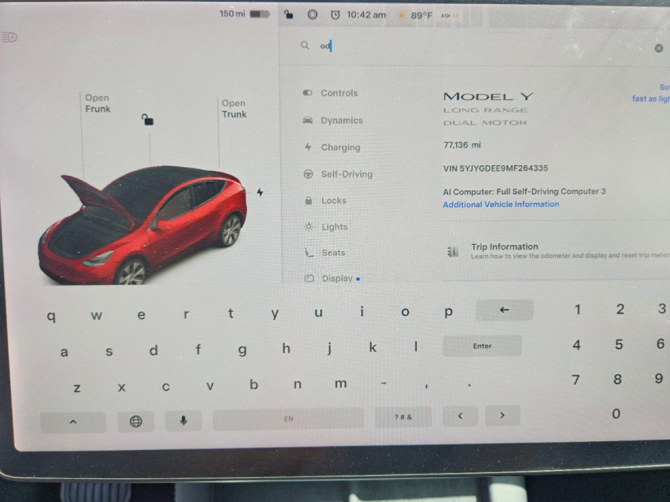 Tesla MODEL Y 2021 — Copart