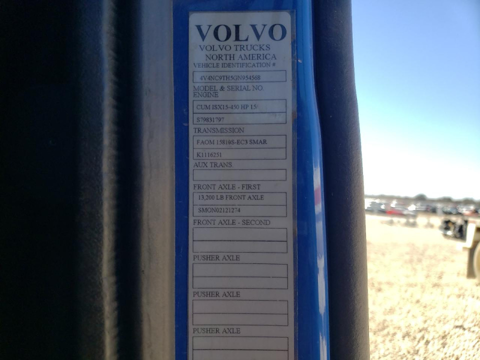 Volvo VN 2016 — Copart